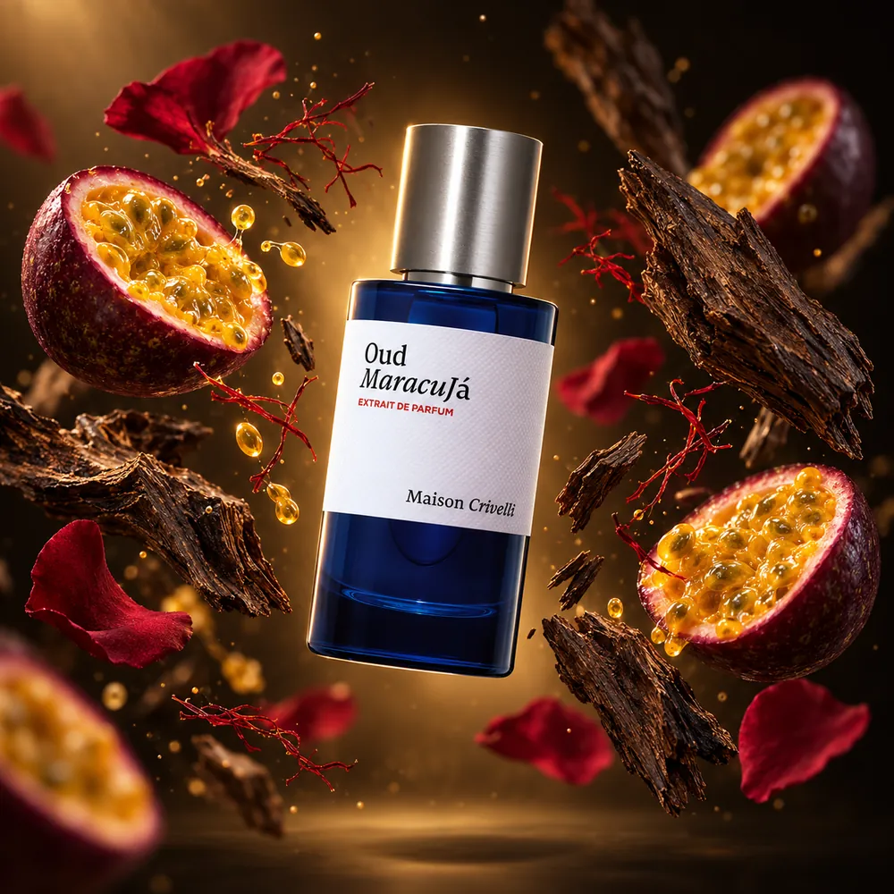 Maison Crivelli Oud Maracujá Extrait de Parfum bottle